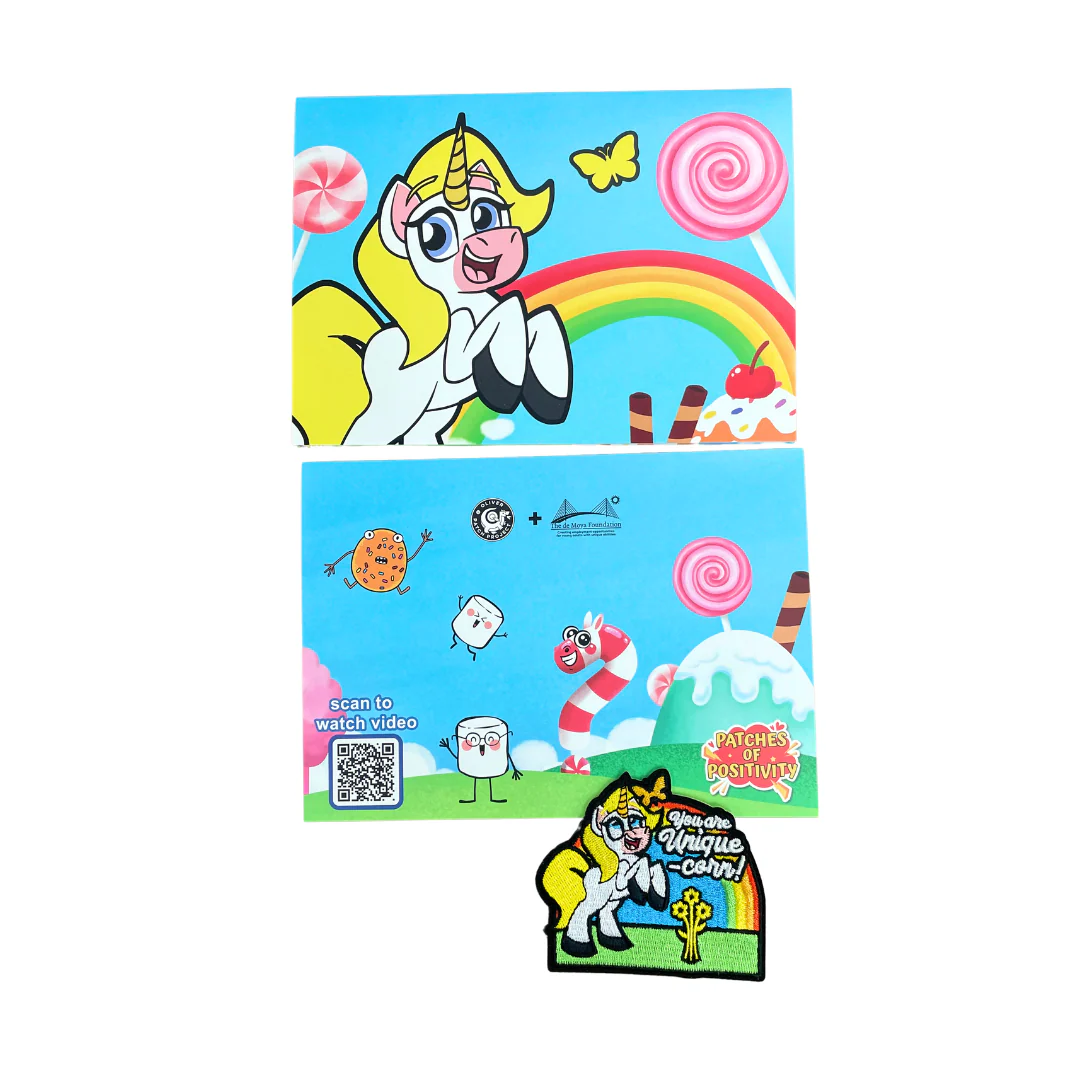 Be Unique-corn Unicorn POP Greeting Card with Patch - Image 2