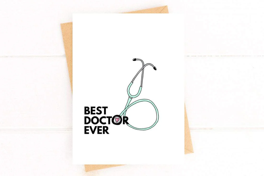 Best Doctor Ever Thank You Card β Medical Appreciation Greeting for Physician or Healthcare Provider - Image 2
