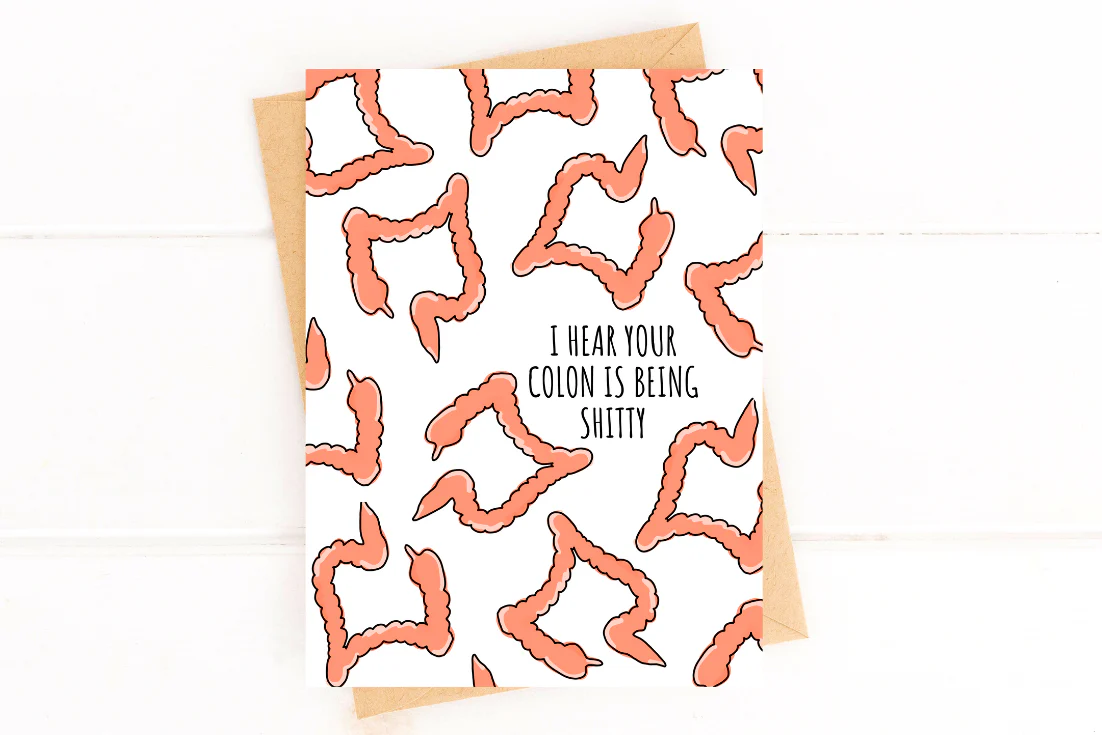 Colon is Being Shitty Funny Cancer Get Well Card - Image 2