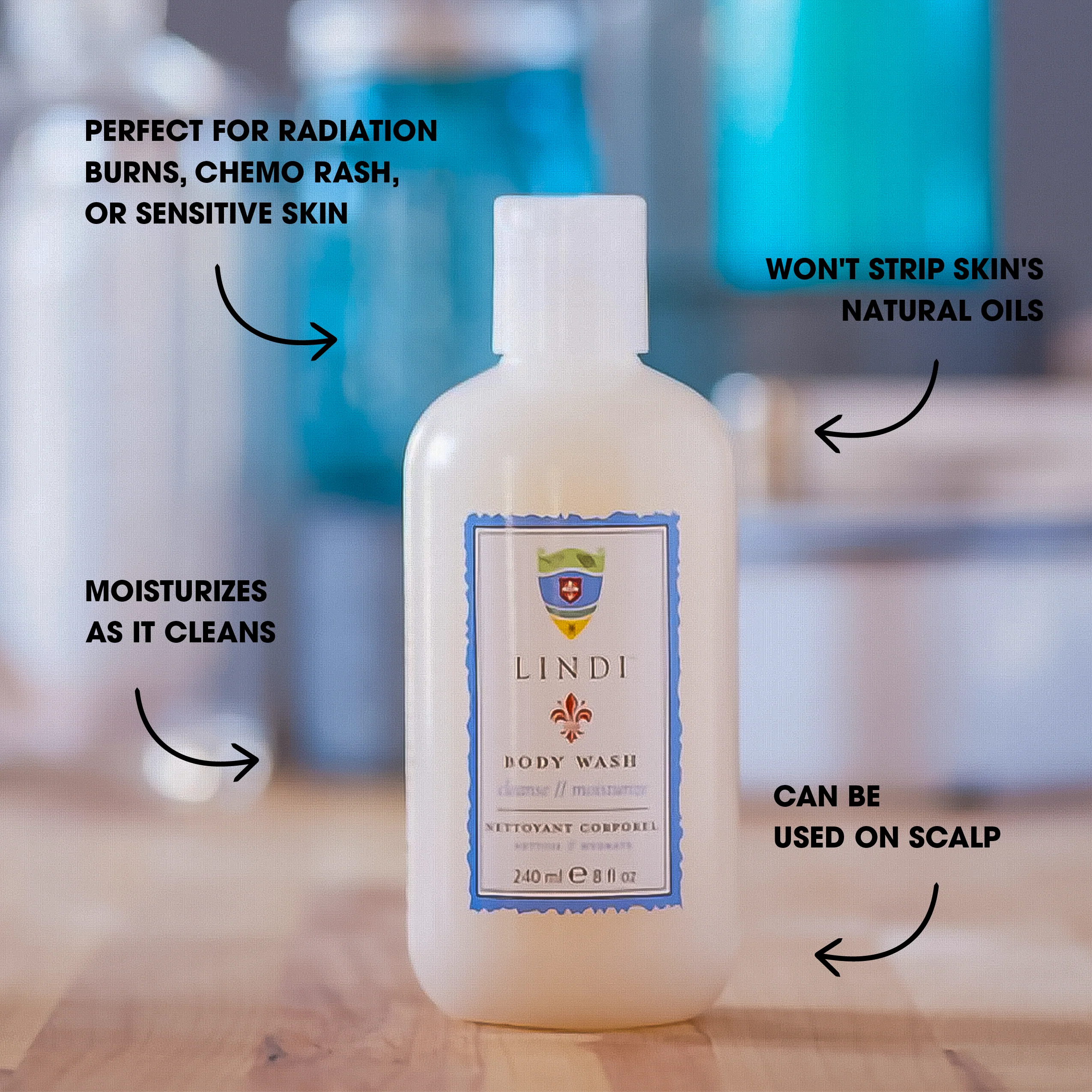Complete Chemo + Radiation Skincare Collection: Body Lotion + Soothing Balm + Cooler Roll + Body Wash + Lip Balm + Face Serum - Image 4