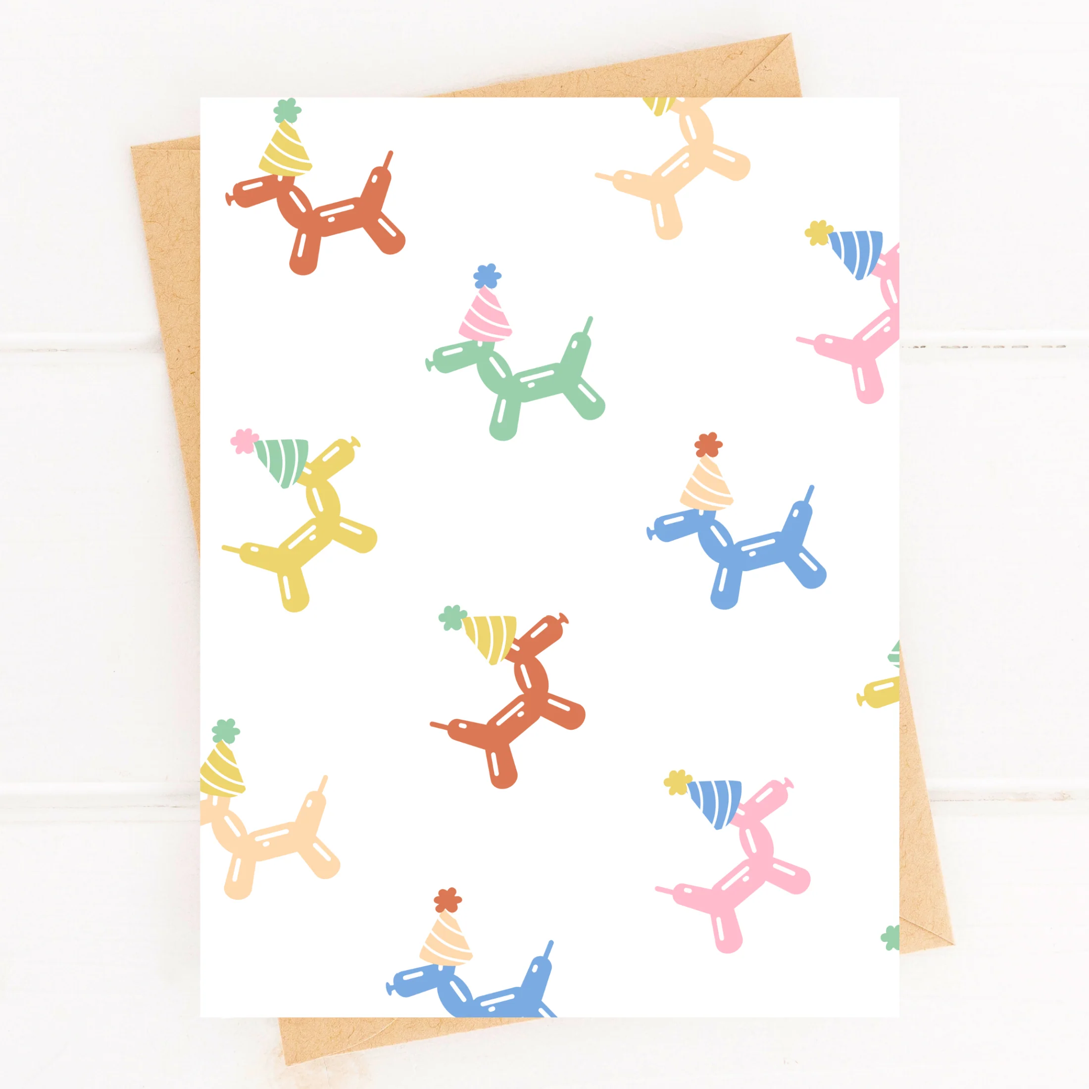 Cute Dog Birthday Party Card for Pet Party Dog Parent Card