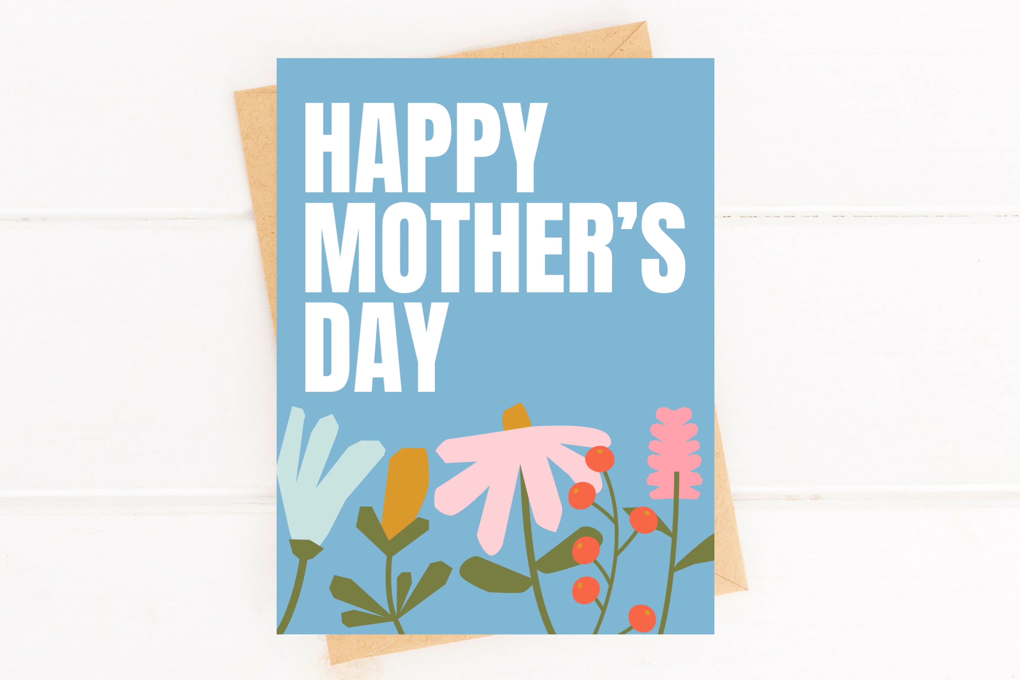 Cute Mother's Day Card Happy Mother's Day Floral Card