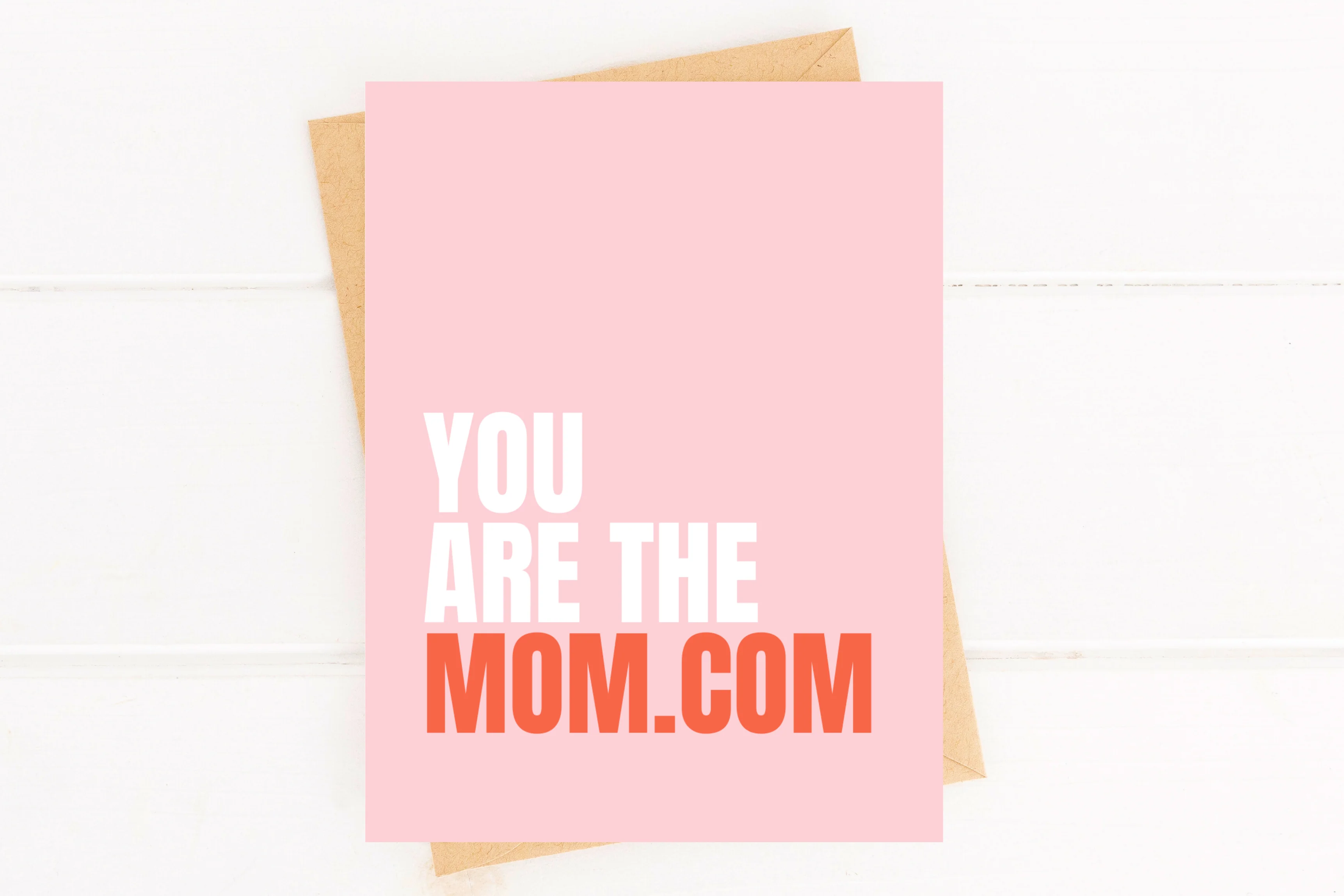 Cute Mother's Day Card Mom Dot Com Pink Mother's Day Card