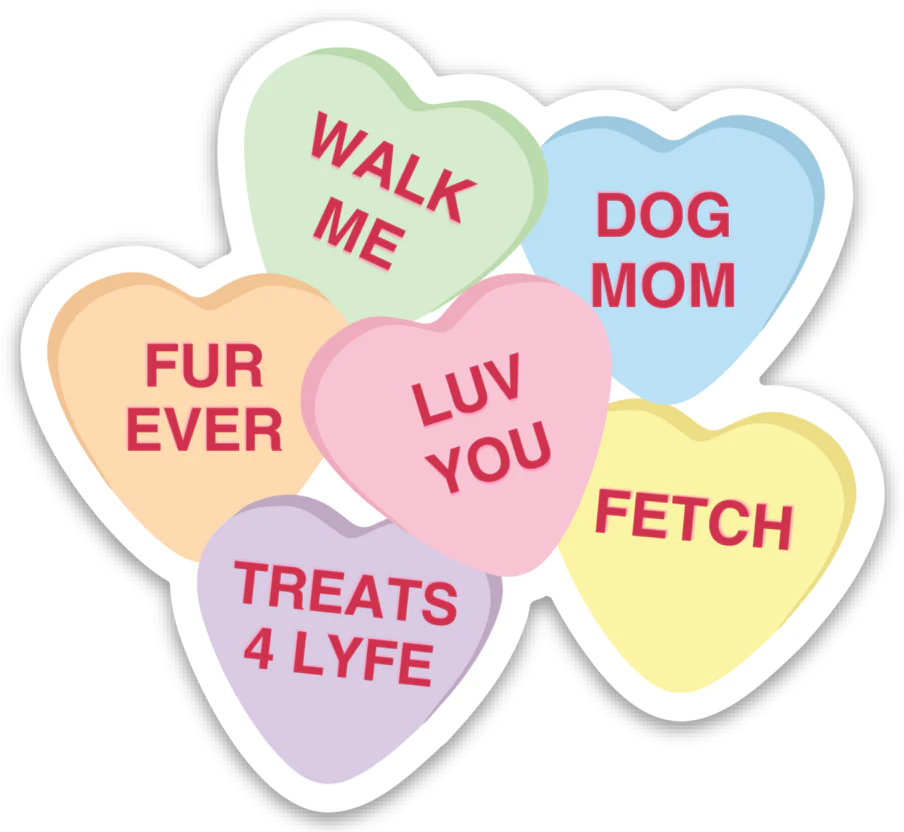 Dog Mom Valentine's Candy Sticker - Image 5