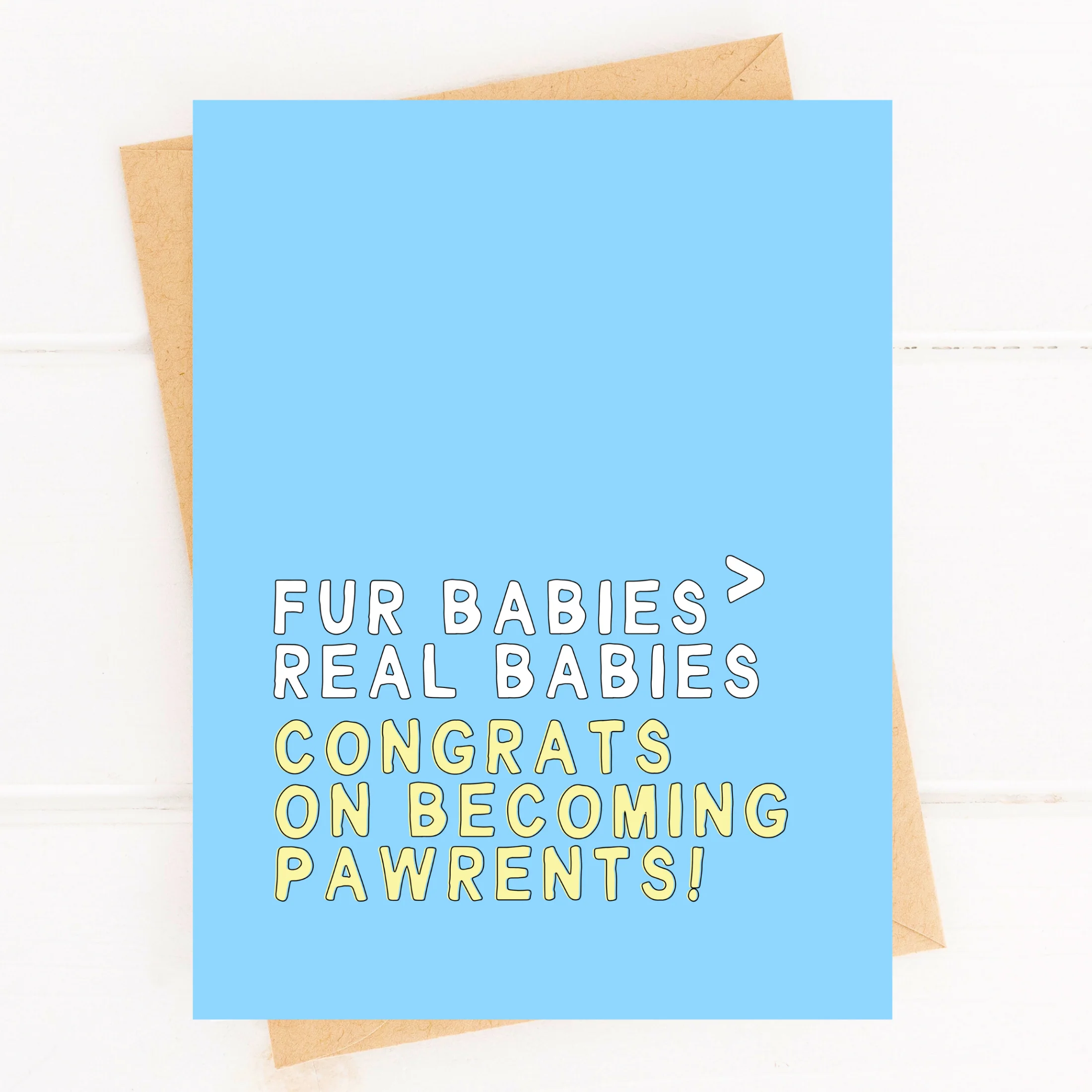 Funny New Puppy Card for Puppy Shower New Dog Parent Card Fur Babies