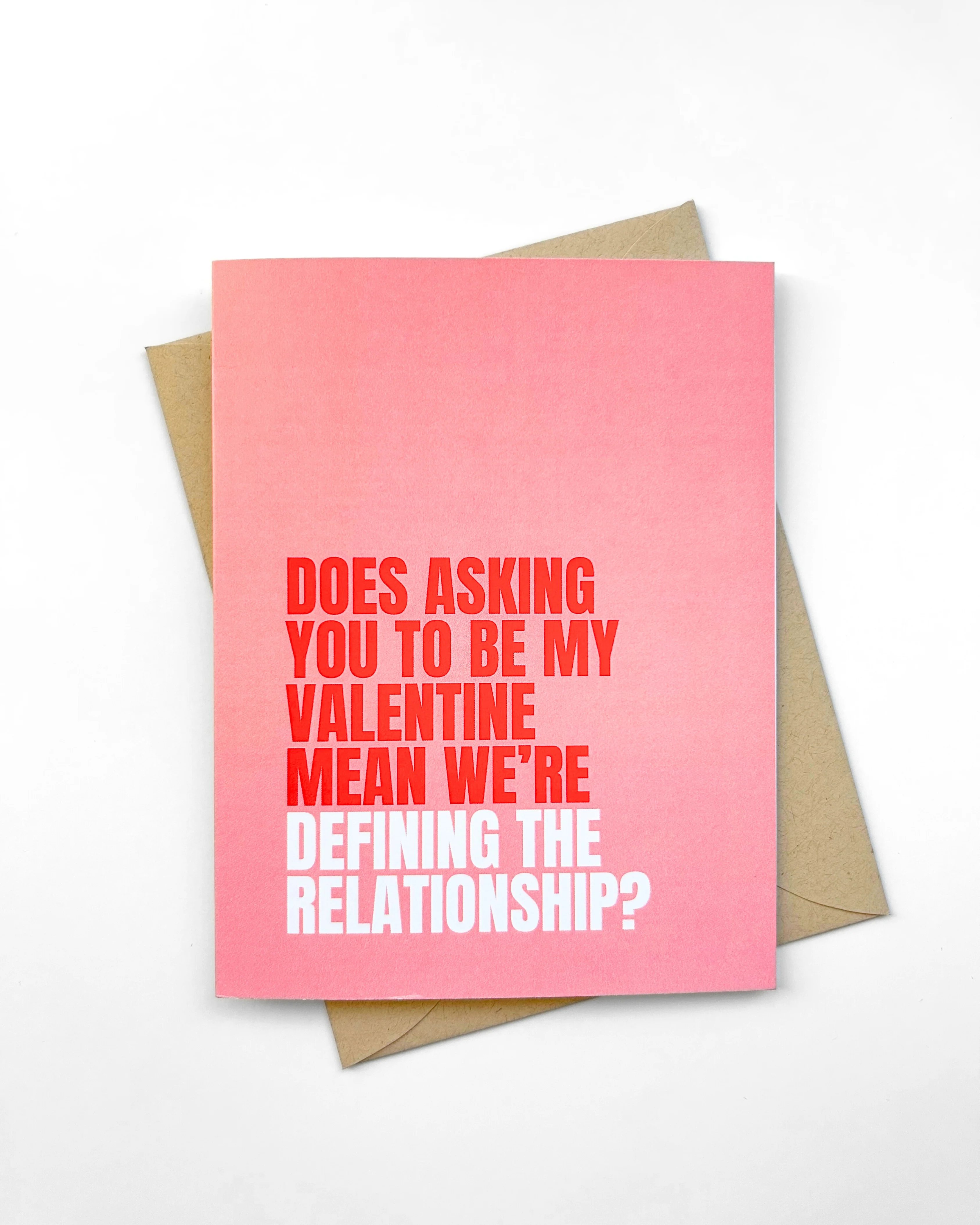 Funny Valentine's Day Card Defining the Relationship DTR