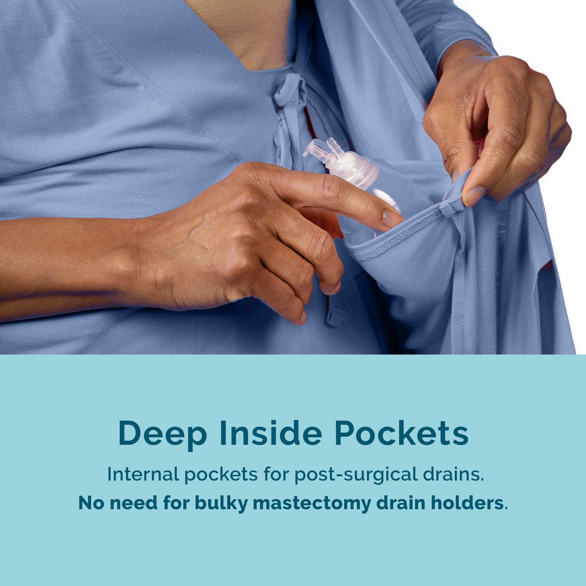 Hospital Gown with Snaps On Sleeves - Image 11