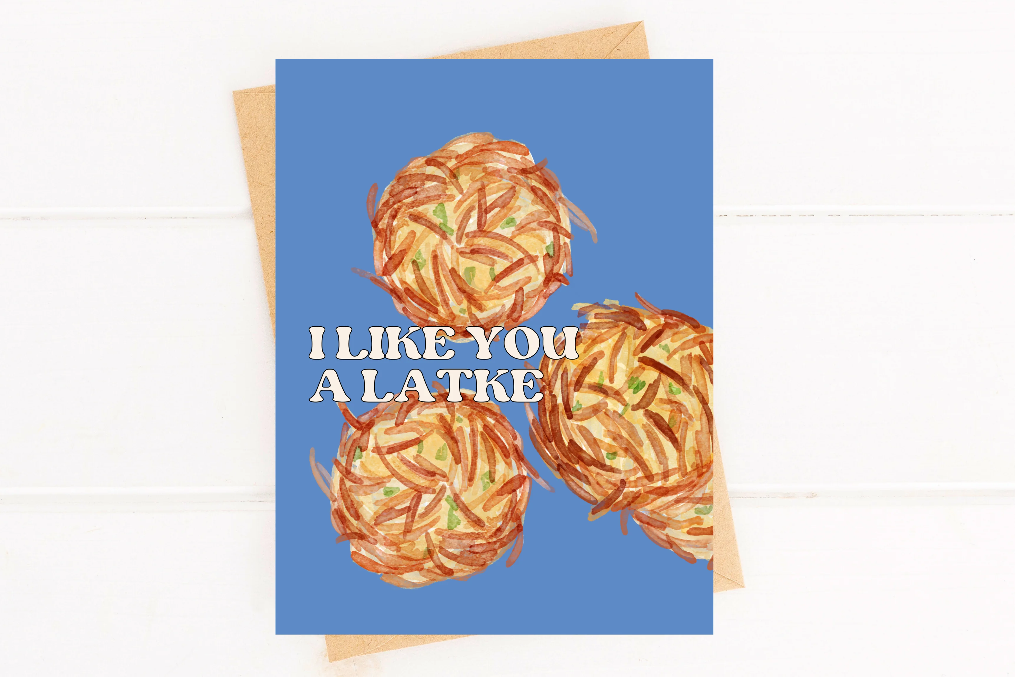 I Like You a Latke Cute Hanukkah Card Funny Chanukah Card - Image 2