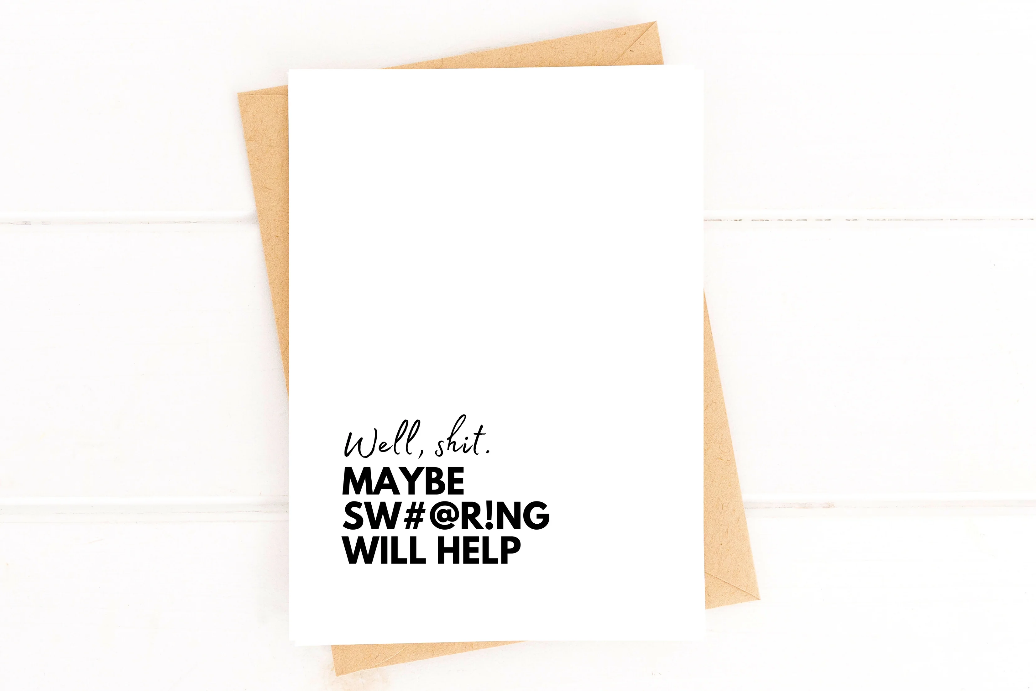 Maybe Swearing Will Help Feel Better Card Get Well Soon Sympathy Card - Image 2