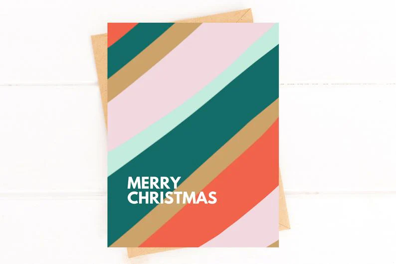 Merry Christmas Simple Christmas Card Cute Christmas Card - Image 2
