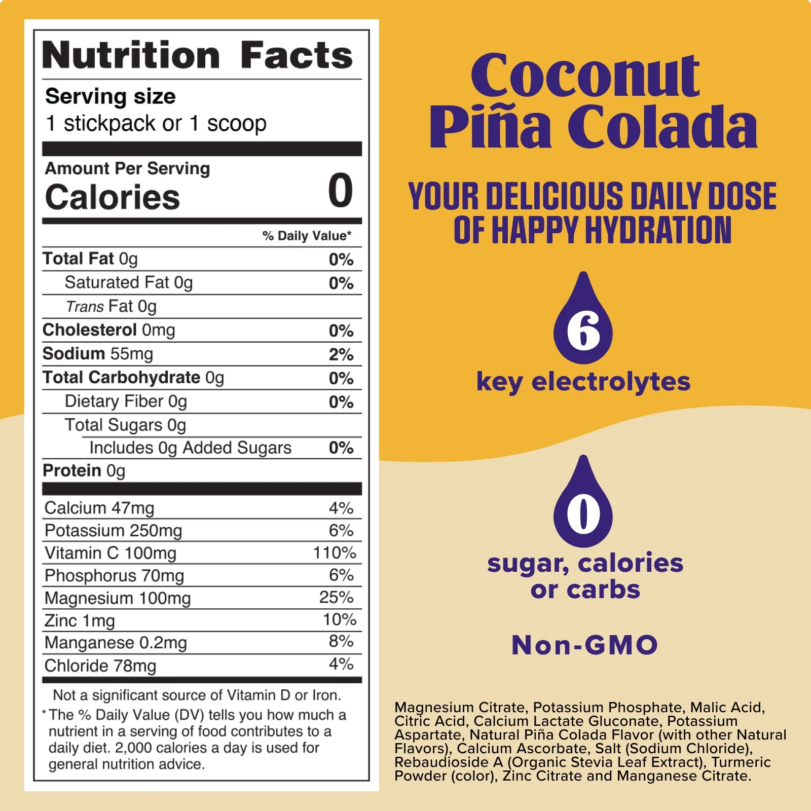 Piña Colada Mocktini electrolyte drink mix - Image 4