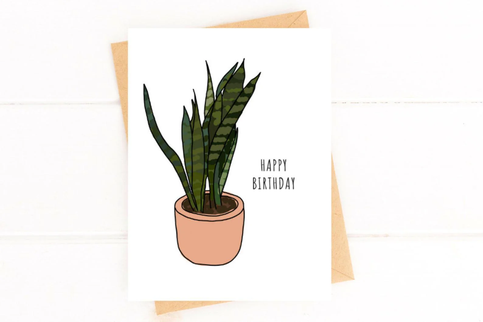 Plant Happy Birthday Card – Houseplant Birthday Greeting for Plant Lovers - Image 2