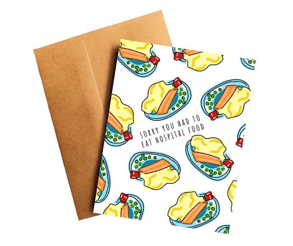 Sorry You Had to Eat Hospital Food Funny Get Well Card - Image 2