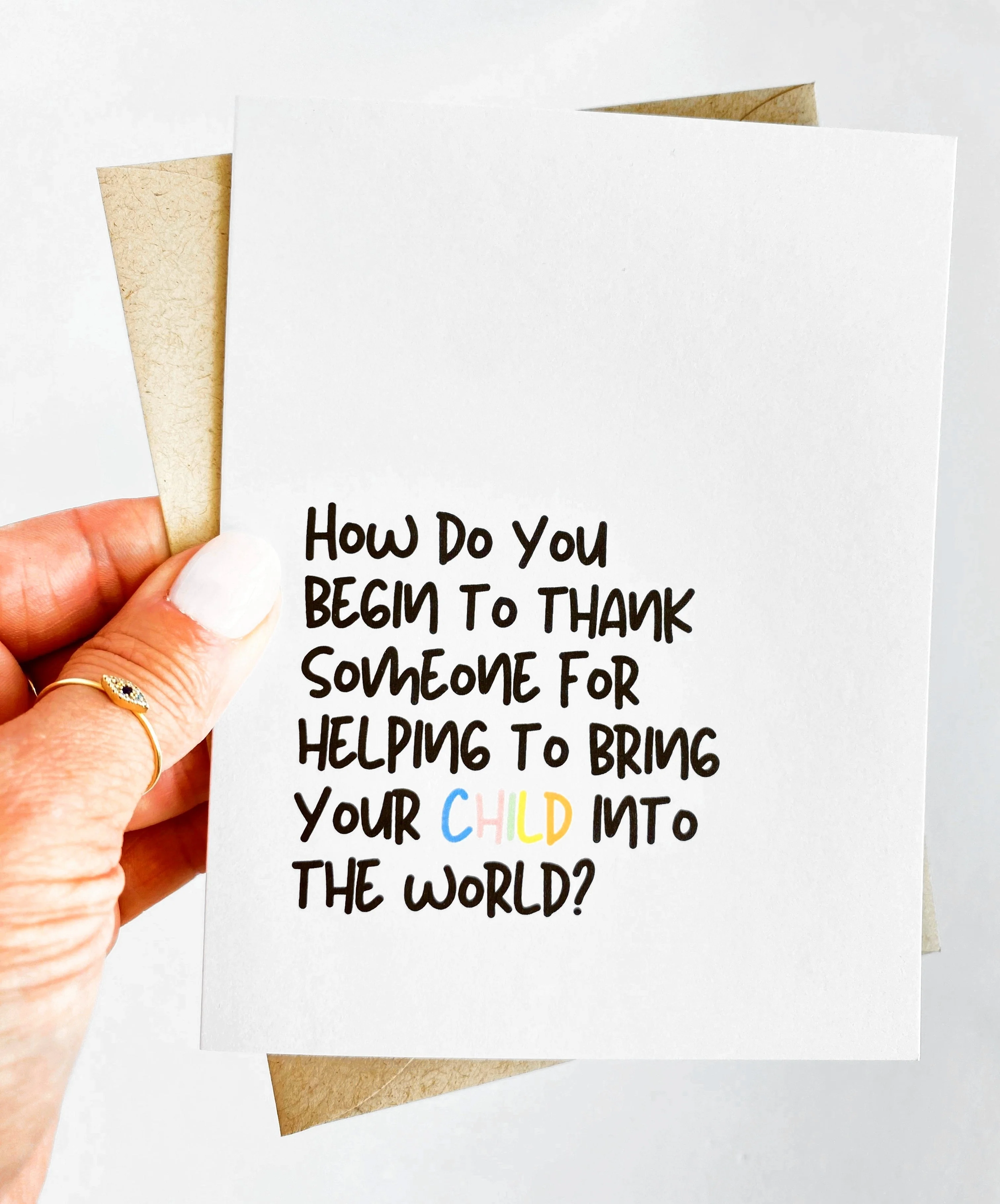 Thank You Card for Labor and Delivery Nurse, Thank You for Doula Card, Thank You