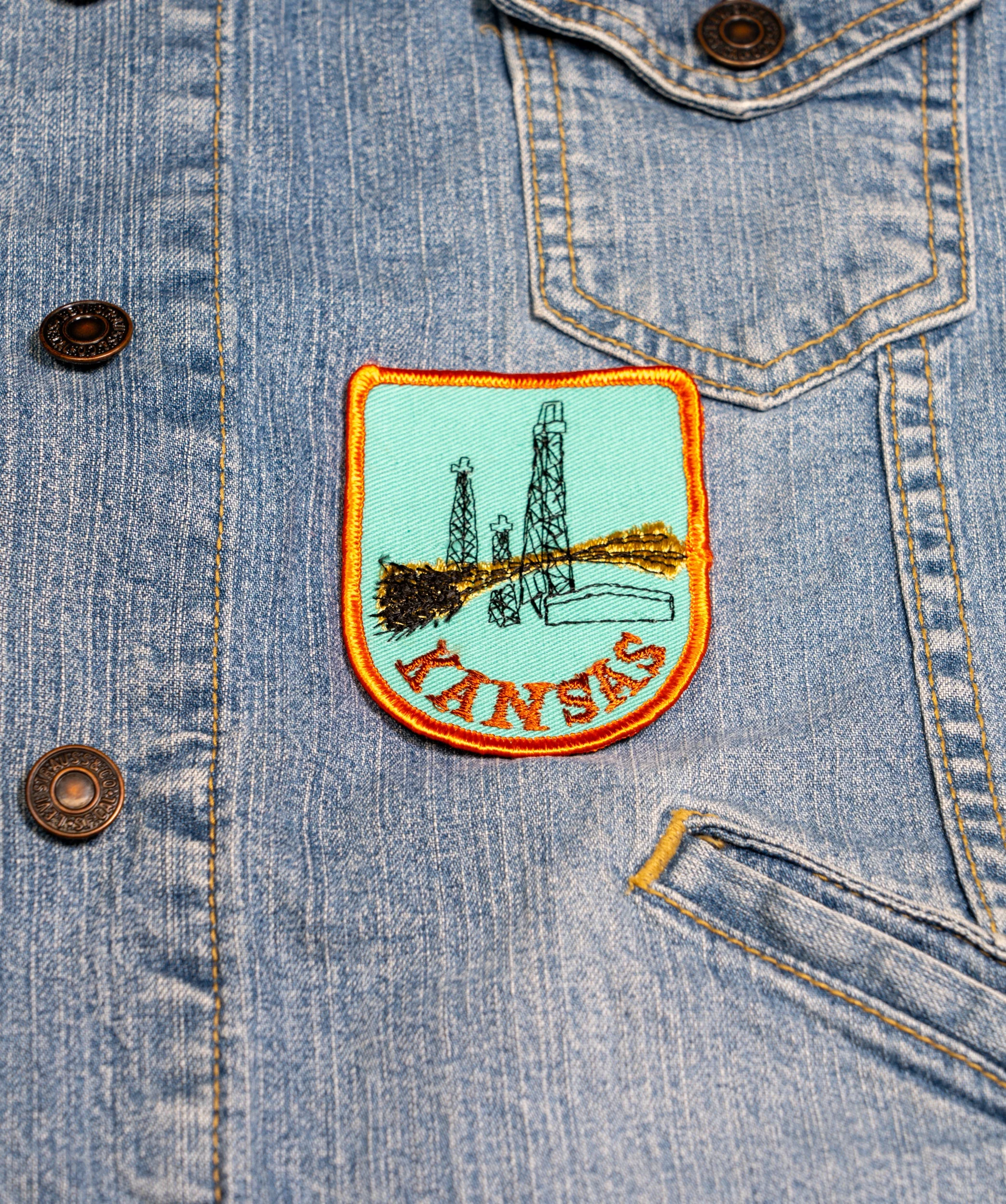 Vintage Kansas Embroidered Patch - Image 2